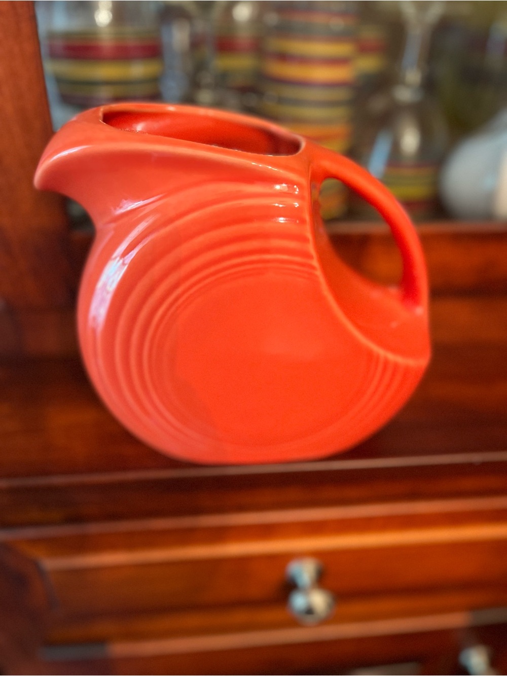 Fiesta Persimmon Disk Pitcher